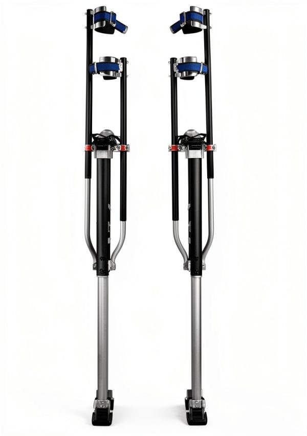 Drywall Stilts GypTool Pro 48"-64" Adjustable Aluminum Stilt Set Black-1