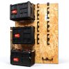 StealthMounts Mounting Cleats for Milwaukee Packout 12 Pack Black ABS-2