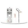 Blulu 250 piece Z Purlin Clips Hanging Clamp 1/8-1/4" Flange Silver-1