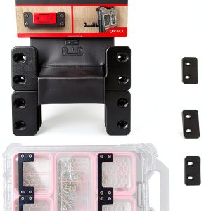 StealthMounts Mounting Cleats for Milwaukee Packout 12 Pack Black ABS-0