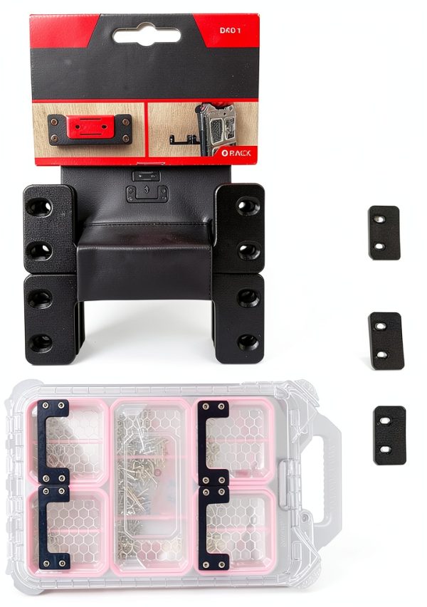 StealthMounts Mounting Cleats for Milwaukee Packout 12 Pack Black ABS-0