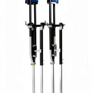 Drywall Stilts GypTool Pro 48"-64" Adjustable Aluminum Stilt Set Black-0