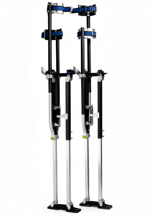 Drywall Stilts GypTool Pro 48"-64" Adjustable Aluminum Stilt Set Black-0