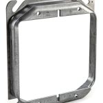 Plaster Ring 4x4 in Silver Galvanized Zinc Mounting Accessory by RACO-0