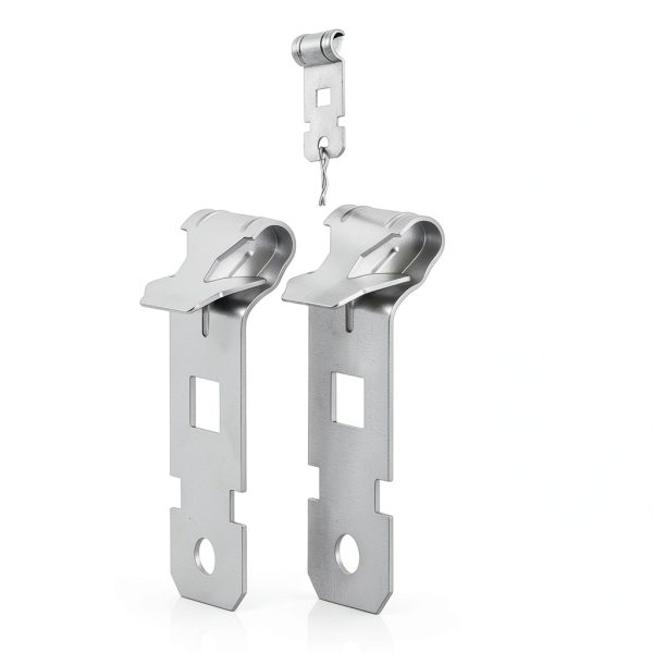 Blulu 250 piece Z Purlin Clips Hanging Clamp 1/8-1/4" Flange Silver-0