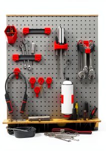 Peg Board Tool Storage EZRED EZP6PK 16-Piece Adjustable Red Organizer-0