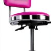 The Original Pink Box Swivel Shop Stool Chrome Legs Adjustable Height-5