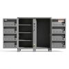 Durham Jobsite Storage Cabinet, 47.5 cu. ft, 14 Gauge Steel, 60 x 27-1/4 x 60-3/4, Gray-0