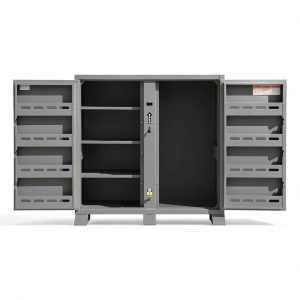 Durham Jobsite Storage Cabinet, 47.5 cu. ft, 14 Gauge Steel, 60 x 27-1/4 x 60-3/4, Gray-0