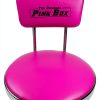 The Original Pink Box Swivel Shop Stool Chrome Legs Adjustable Height-3