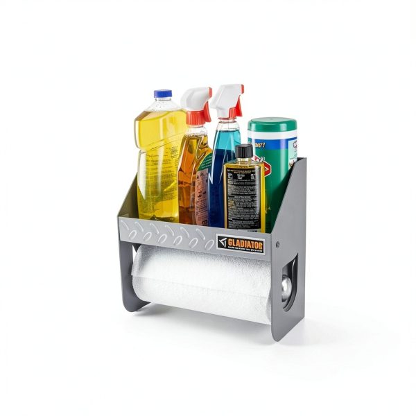 Gladiator 12in x 6.5in Silver Tread Plate Cleanup Caddy GAWU12CCTG-5