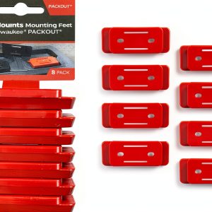 StealthMounts Mounting Feet for Milwaukee Packout 8-Pack Red-0