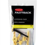Rubbermaid Garage FastTrack Rail Hardware Pack Gray for Home/Garage/Wall/Shed Organization-0