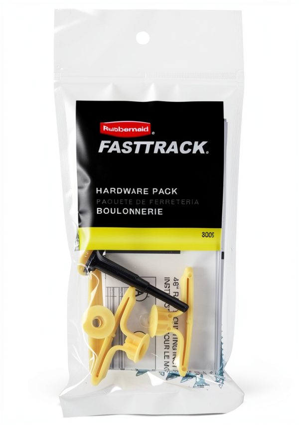 Rubbermaid Garage FastTrack Rail Hardware Pack Gray for Home/Garage/Wall/Shed Organization-0