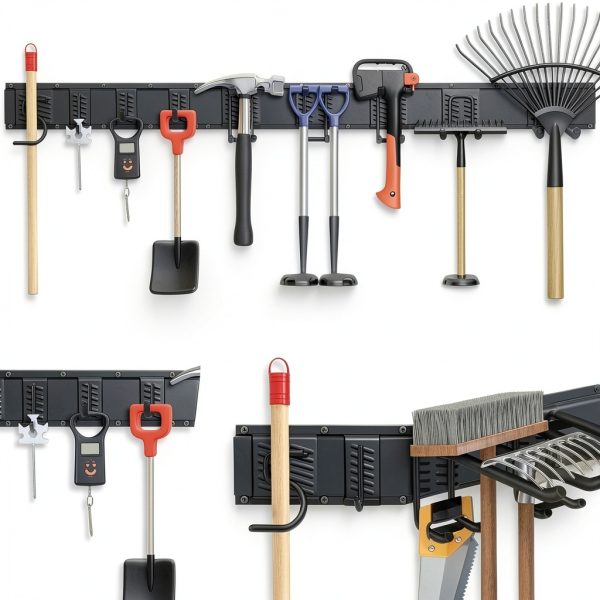 Garage Tool Organizer 48" Wall Mount XUUHOOG - Duty Steel Hooks 350lb-4