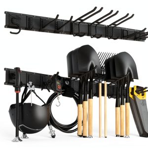Garage Tool Organizer 48" Wall Mount XUUHOOG - Duty Steel Hooks 350lb-0