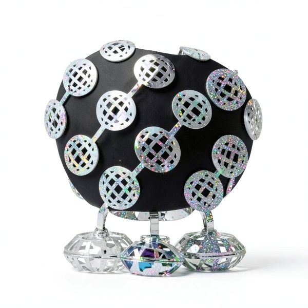 KatchOn Disco Ball Photo Booth Props Silver Pack of 2 - Disco-4