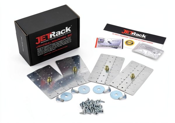 Universal Mounting Kit Rack Track 4‑Piece Wall‑Mount Steel Plates-0